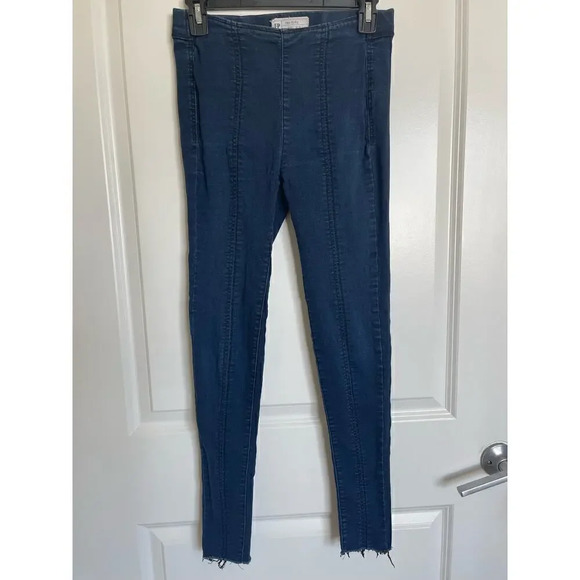 Free People Blue Straight Leg Jeans - Picture 1 of 6